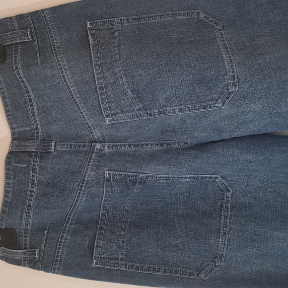 WE The Free Wide Leg High Waisted Open Side Blue Jeans 28 - Picture 8 of 10
